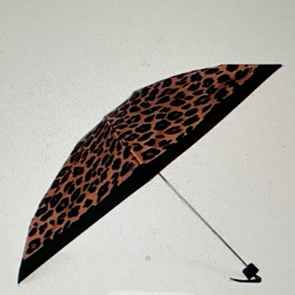 COACH MINI UMBRELLA UV PROTECTION LEOPARD PRINT:NWT LEOPARD CC947 - Picture 1 of 9